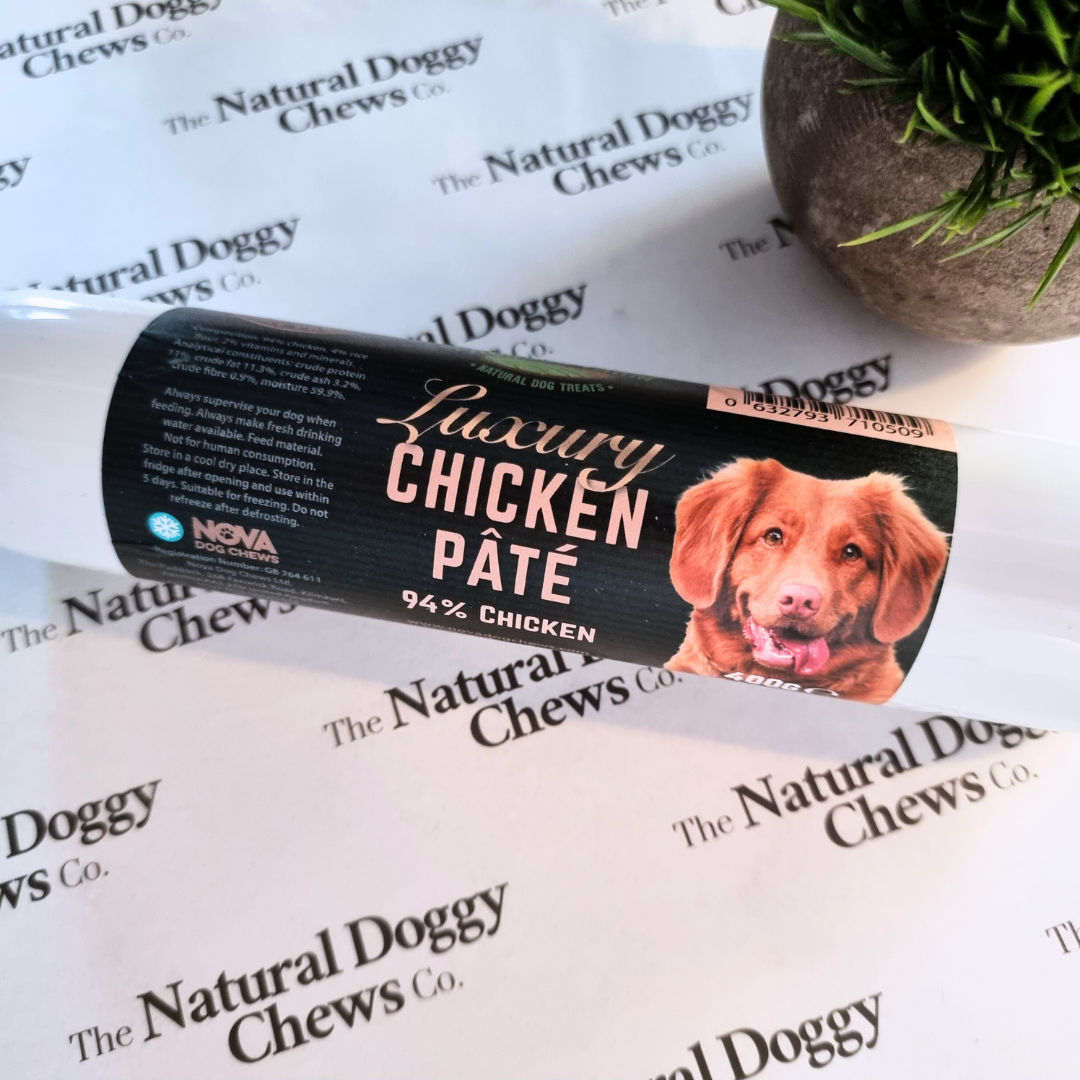 Luxury Chicken Pate for Dogs 400g Premium Dog Food Treat The Natural Doggy Chews Co.